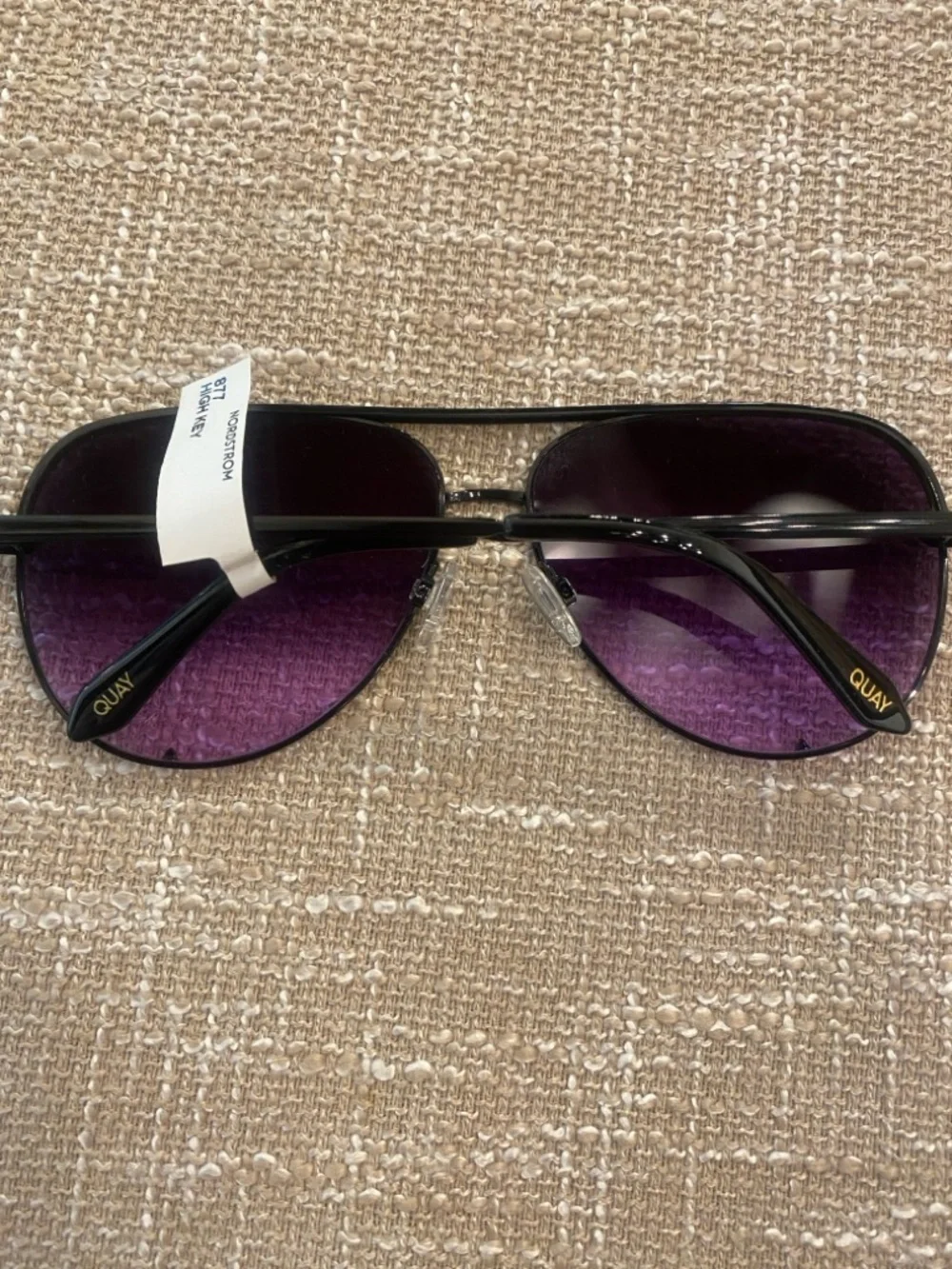 Quay Aviator Polarized Sunglasses High  Key Purple Gradient UV  New brand case